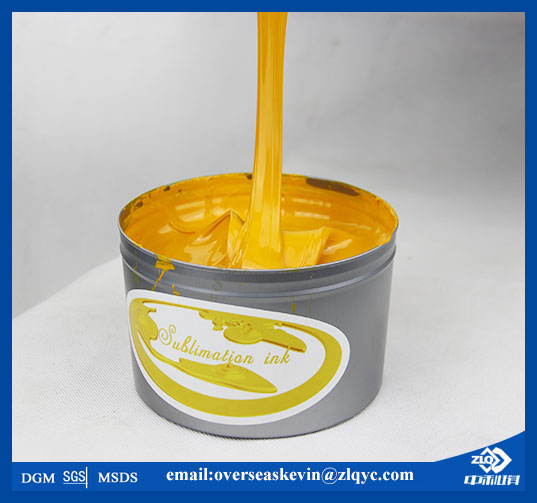 High gloss and no crust yellow offset sublimation ink