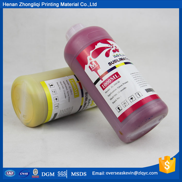 CMYK 1000ml Inkjet sublimation ink for A4 printer